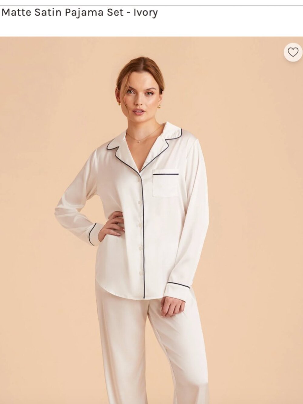 Matte Satin White Pajamas